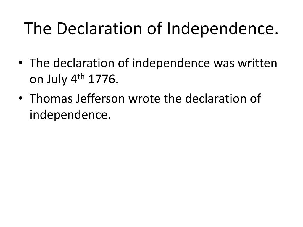 PPT - The Declaration of Independence. PowerPoint Presentation, free ...