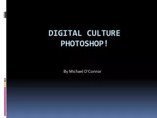 Digital Culture Photoshop!