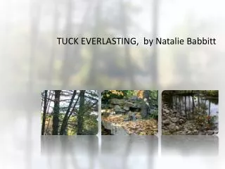 TUCK EVERLASTING, by Natalie Babbitt