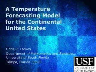 A Temperature Forecasting Model for the Continental United States