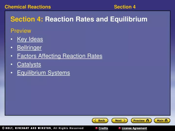 section 4 reaction rates and equilibrium
