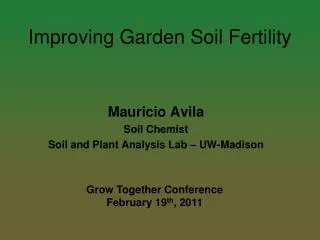 Improving Garden Soil Fertility