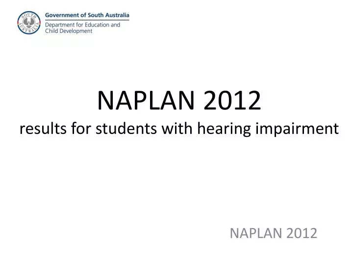 naplan 2012 results for students with hearing impairment