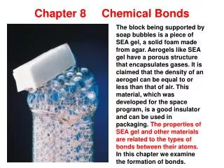 Chapter 8 Chemical Bonds