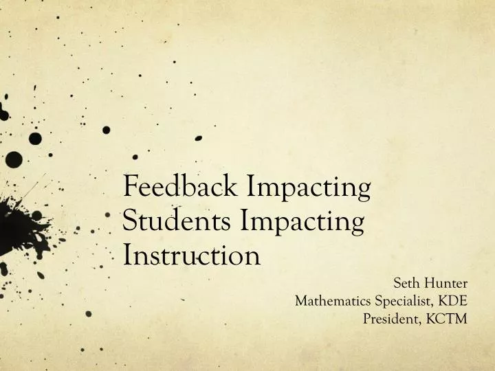 feedback impacting students impacting instruction