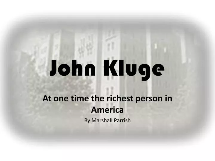 john kluge