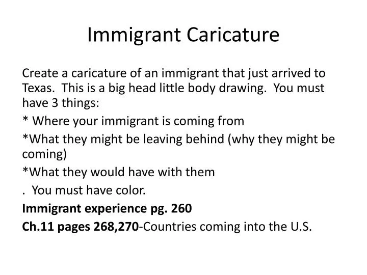 immigrant caricature