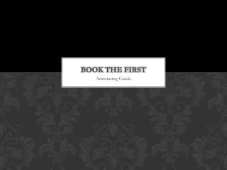 Book the First