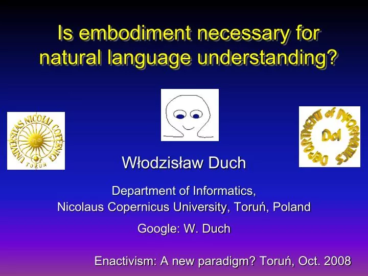 is embodiment necessary for natural language understanding