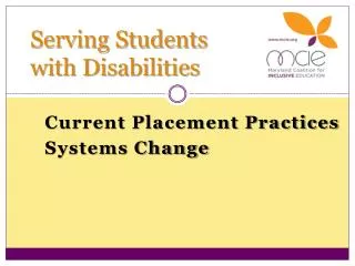 Serving Students with Disabilities
