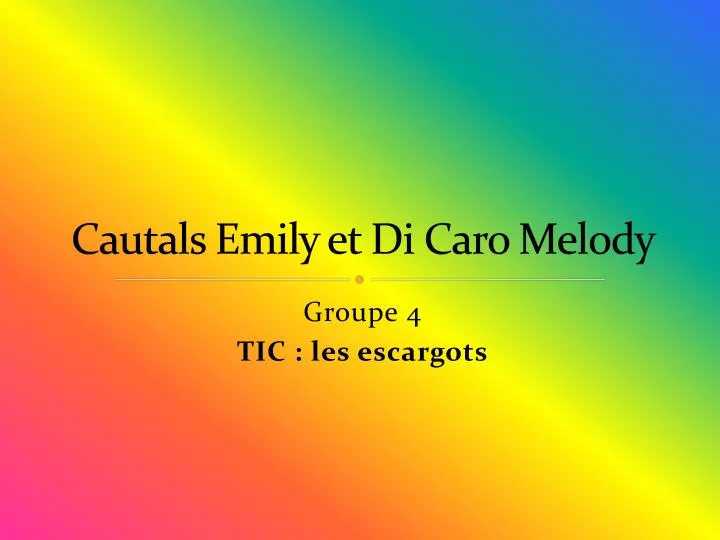 cautals emily et di caro melody