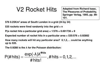 V2 Rocket Hits