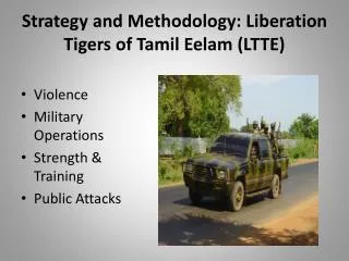 Strategy and Methodology: Liberation Tigers of Tamil Eelam (LTTE)