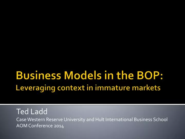 ted ladd case western reserve university and hult international business school aom conference 2014