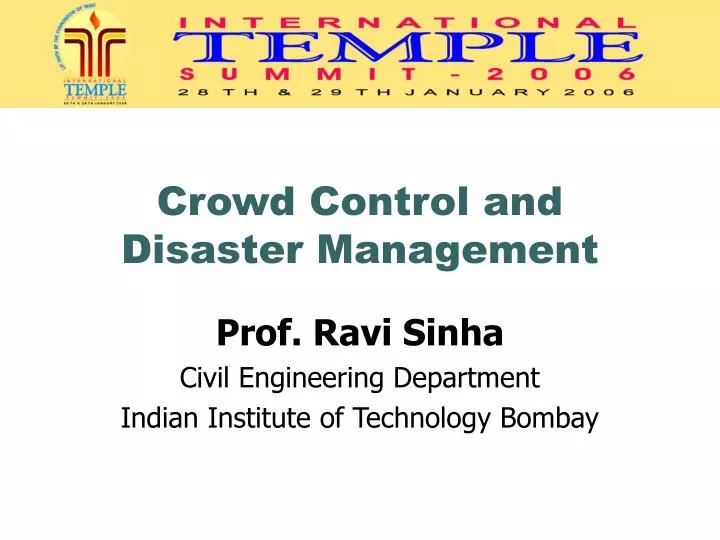 crowd control and disaster management