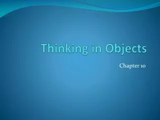 thinking in objects