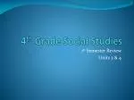 4 th Grade Social Studies