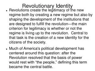 Revolutionary Identity