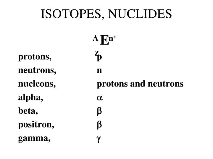 isotopes nuclides