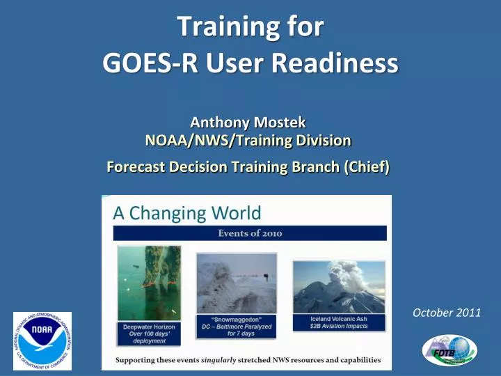 training for goes r user readiness
