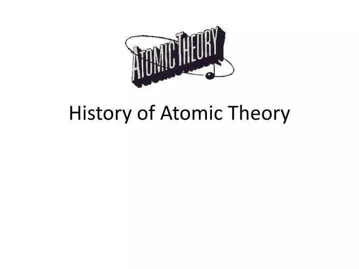 history of atomic theory