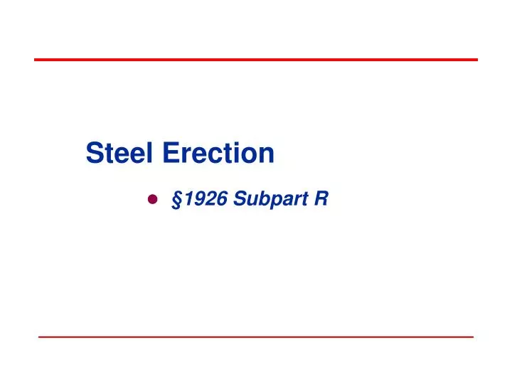 steel erection