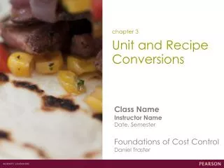 Unit and Recipe Conversions