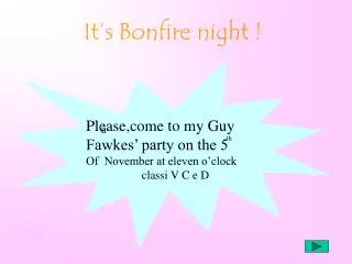 it s bonfire night