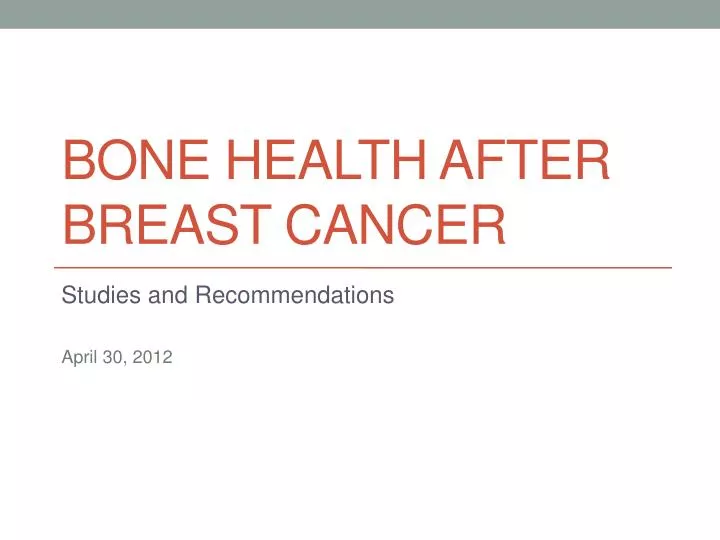 bone health after breast cancer