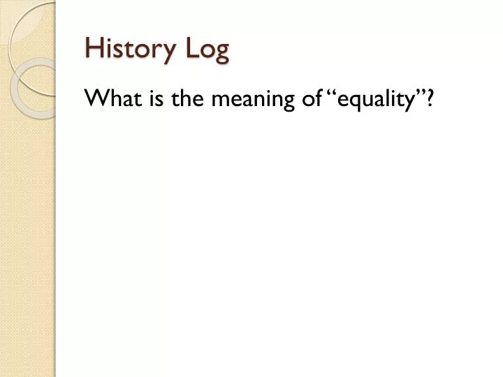 history log