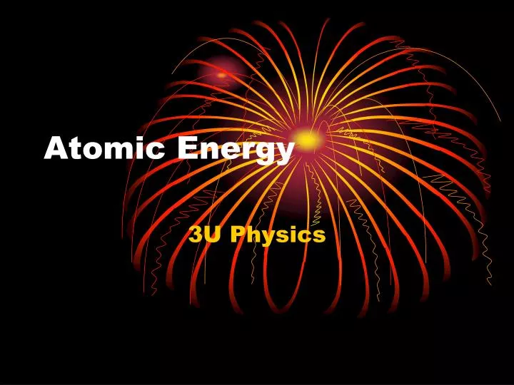 atomic energy