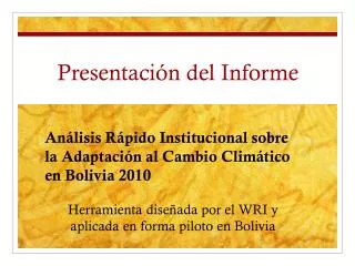 presentaci n del informe