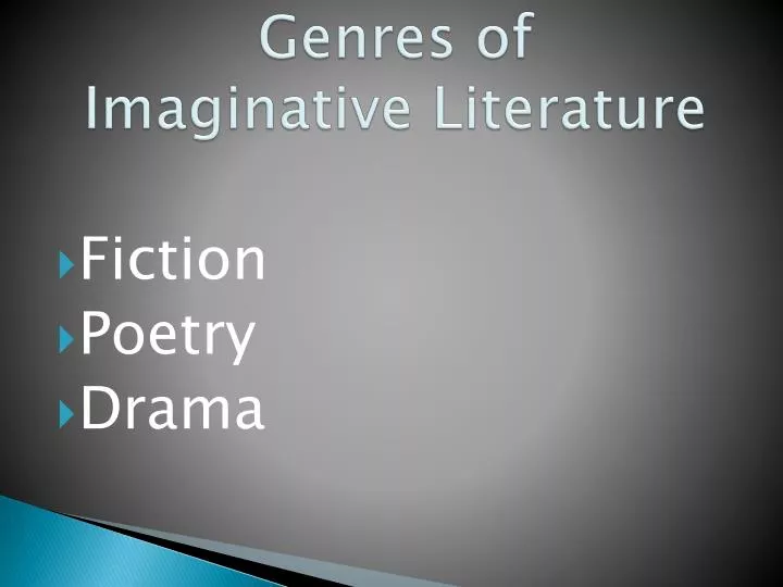 genres of imaginative literature