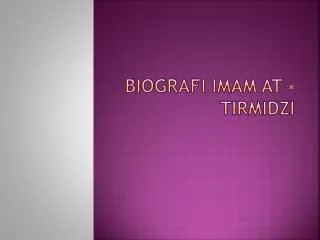 biografi imam at tirmidzi