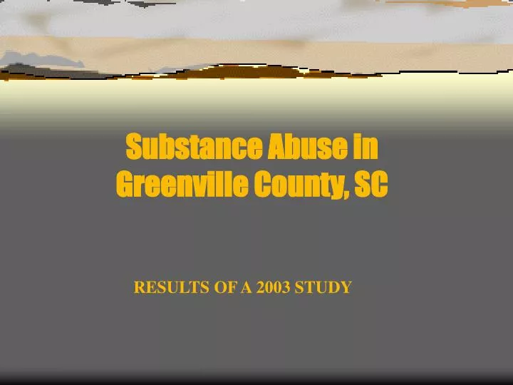 substance abuse in greenville county sc
