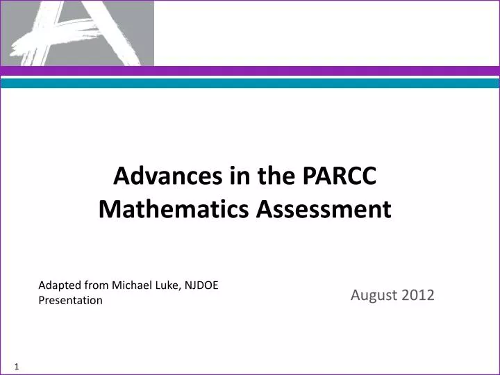 advances in the parcc mathematics assessment