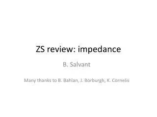 ZS review: impedance