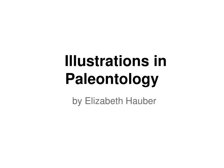 illustrations in paleontology