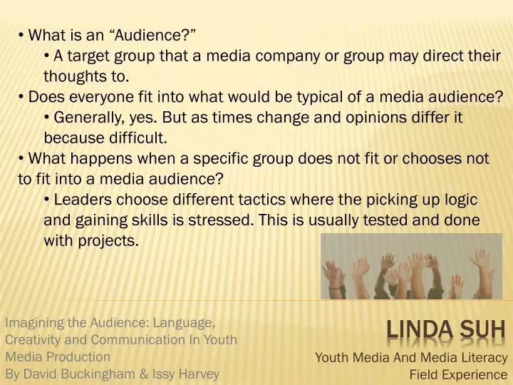 youth media and media literacy field experience