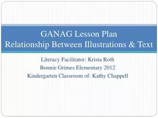 GANAG Lesson Plan Relationship Between Illustrations &amp; Text