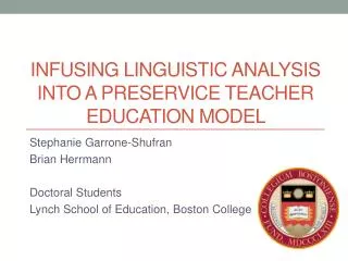 Infusing Linguistic Analysis into a Preservice Teacher Education Model