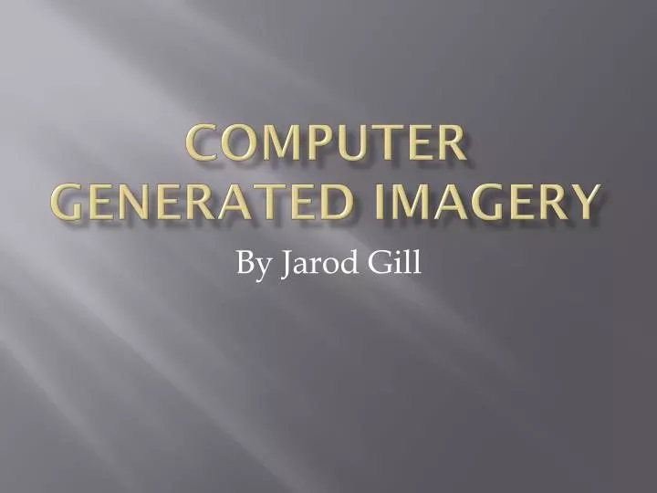 computer generated imagery