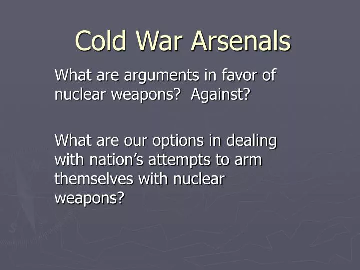 cold war arsenals