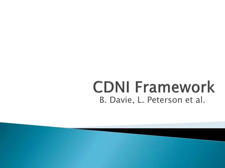 cdni framework