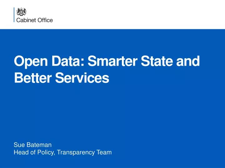 open data smarter state and better services