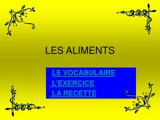 les aliments