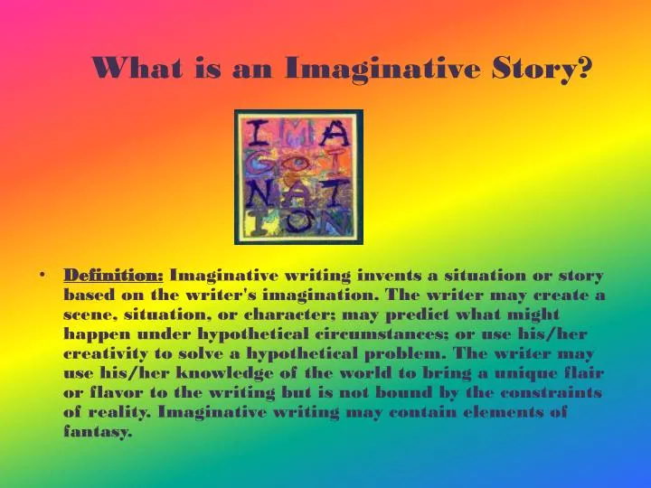 what is an imaginative story