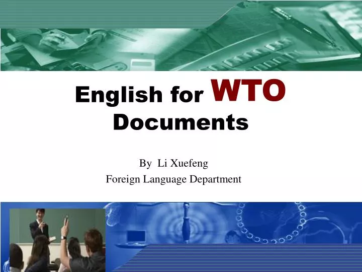 english for wto documents