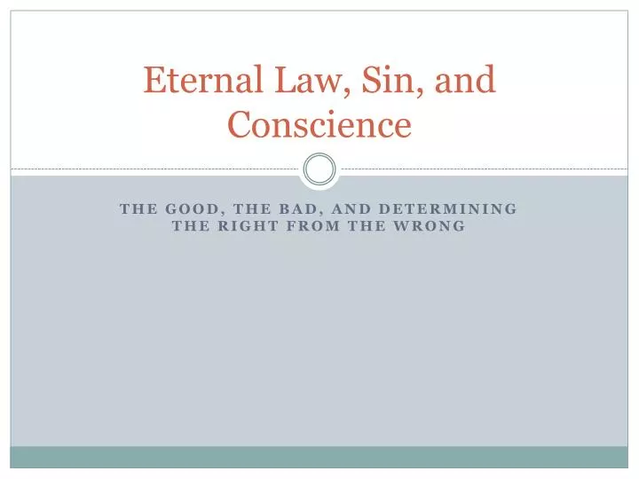 eternal law sin and conscience