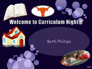 welcome to curriculum night